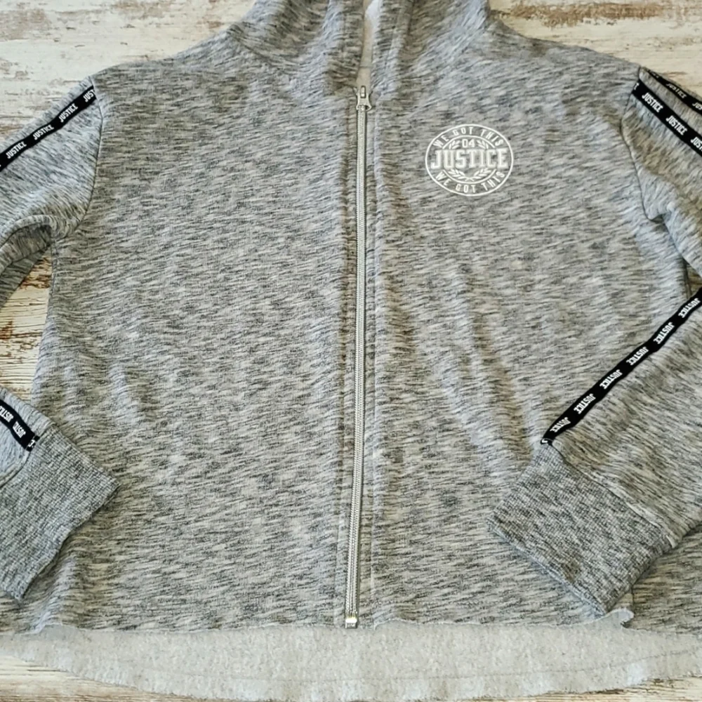 Girls Justice zip up hoodie size 14/16